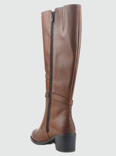 Bota de Cuero Mujer Casual Café Palena-3