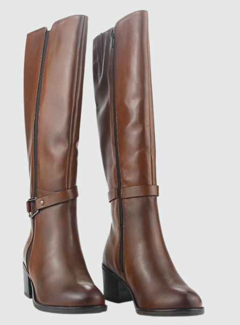 Bota de Cuero Mujer Casual Café Palena-4