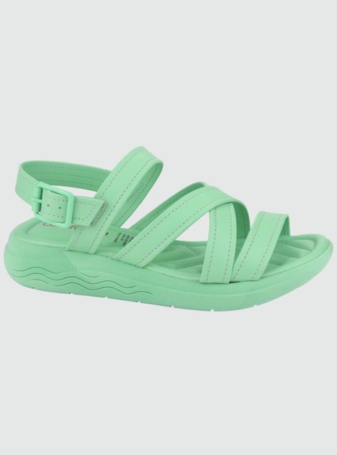 Sandalia Comfortflex Mujer 2261401 Verde Moda-0