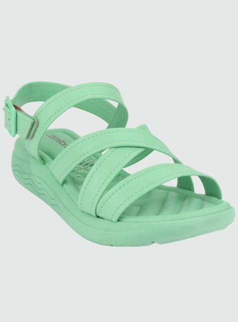 Sandalia Comfortflex Mujer 2261401 Verde Moda-2