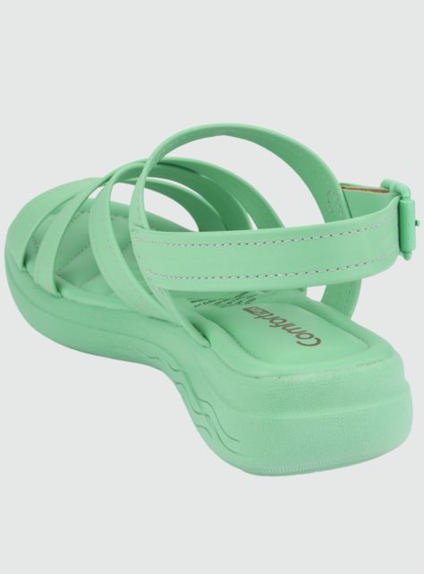 Sandalia Comfortflex Mujer 2261401 Verde Moda-3