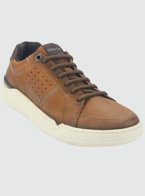 Zapatilla Ferracini Hombre 8787 Café Casual-2