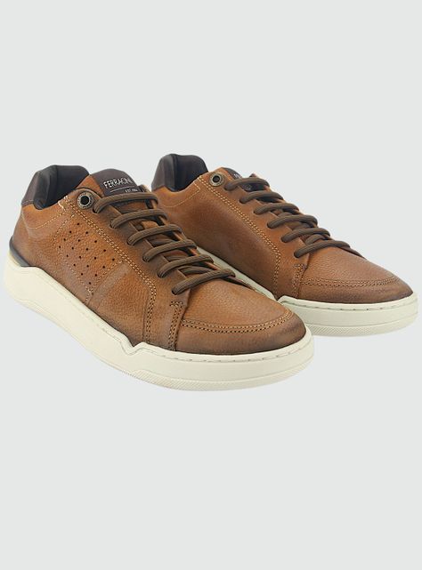 Zapatilla Ferracini Hombre 8787 Café Casual-4