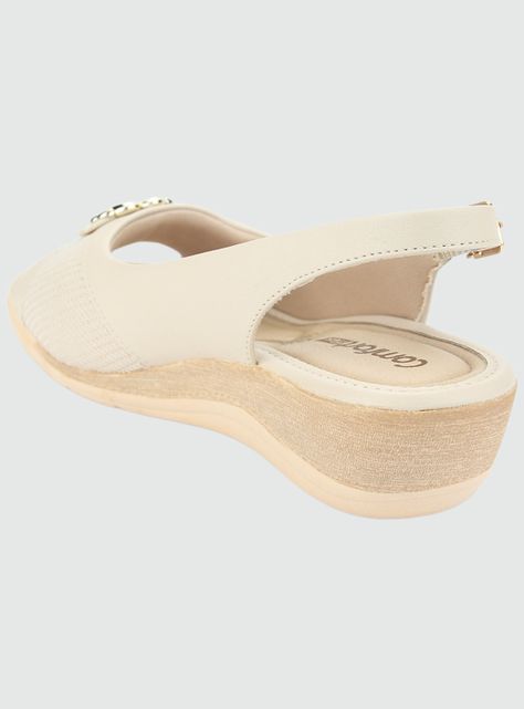 Sandalia Comfortflex Mujer 2396452 Beige Casual-3