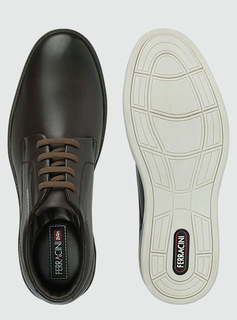 Zapato Ferracini Hombre 3618 Café Casual-3