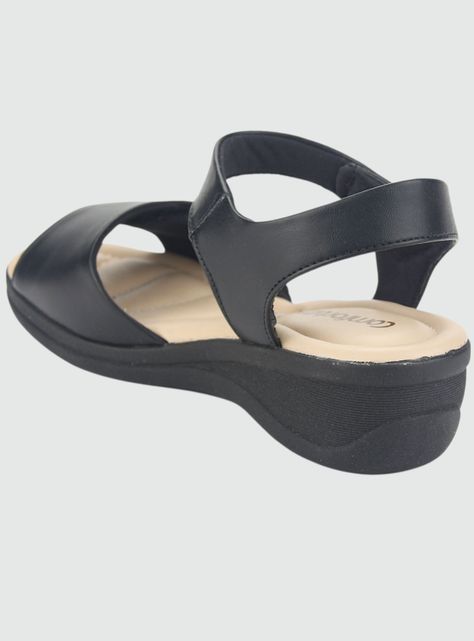 Sandalia Comfortflex Mujer 2388403 Negro Casual-3
