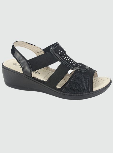 Sandalia Chalada Mujer Lupe-4 Negro Casual-0