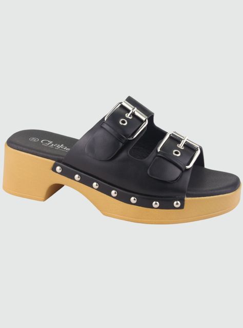 Sandalia Chalada Mujer Woodl-30 Negro Casual-0