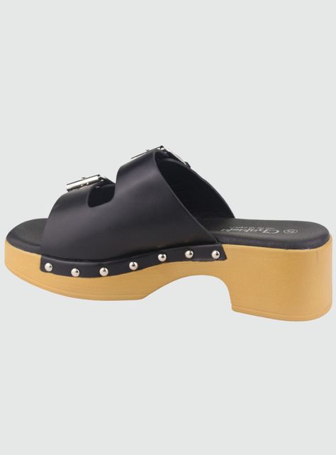 Sandalia Chalada Mujer Woodl-30 Negro Casual-1