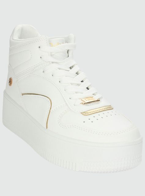 Zapatilla Chalada Mujer Metta-9 Blanco Oro Urbano-2