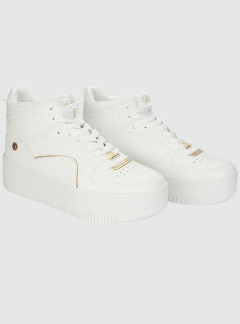 Zapatilla Chalada Mujer Metta-9 Blanco Oro Urbano-4