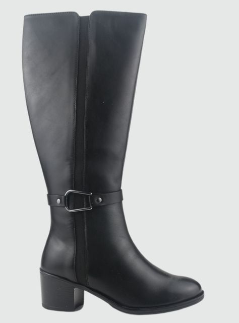 Bota de Cuero Mujer Casual Negro Palena-0