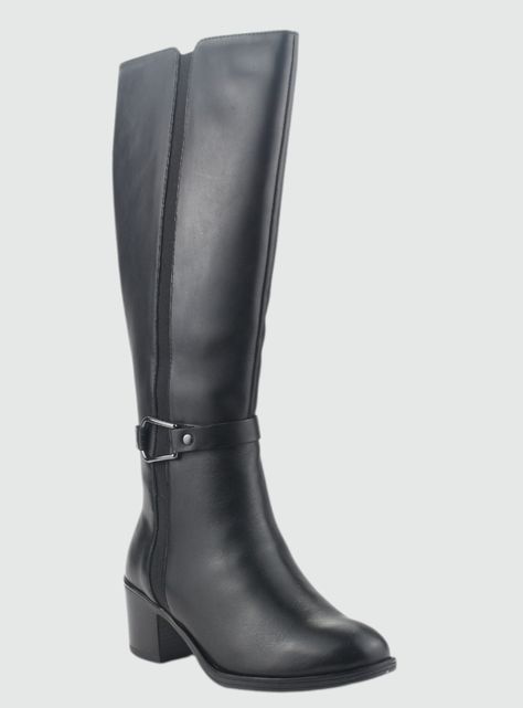 Bota de Cuero Mujer Casual Negro Palena-2