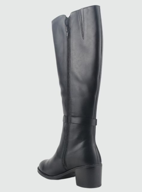Bota de Cuero Mujer Casual Negro Palena-3