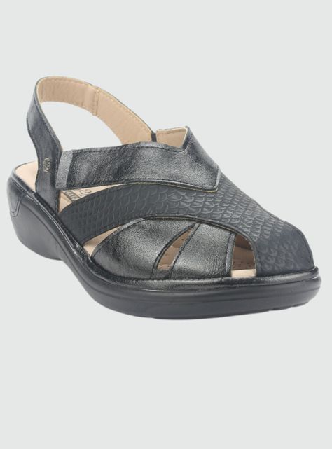 Sandalia Chalada Mujer Mestico-1 Negro Casual-2