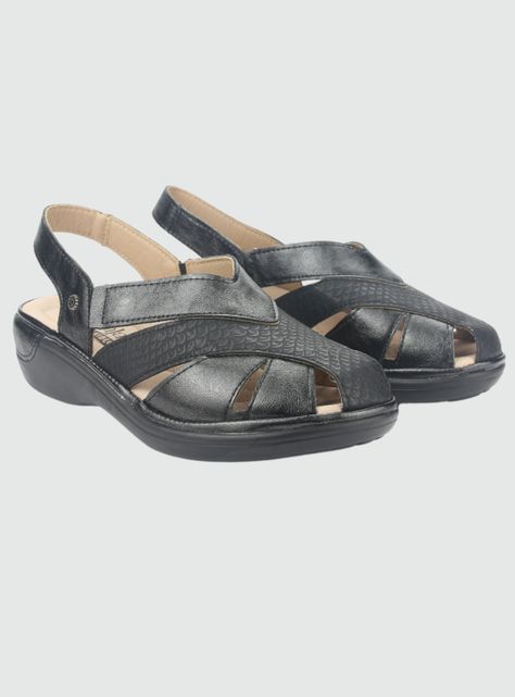 Sandalia Chalada Mujer Mestico-1 Negro Casual-4