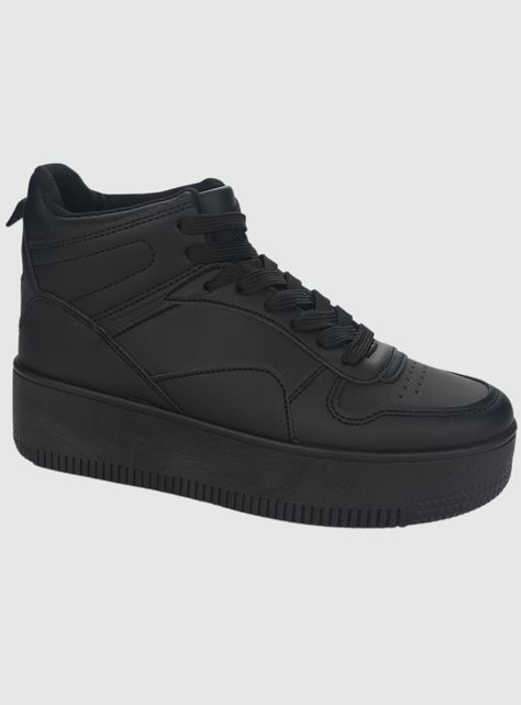 Zapatilla Chalada Mujer Metta-8 Negro Plataforma-0