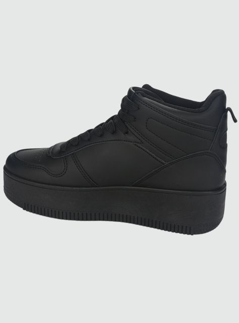 Zapatilla Chalada Mujer Metta-8 Negro Plataforma-1
