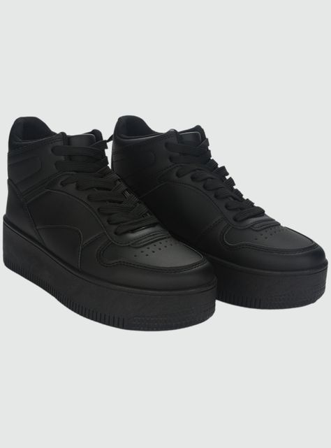 Zapatilla Chalada Mujer Metta-8 Negro Plataforma-4