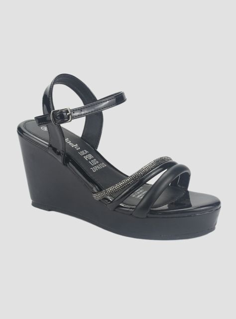 Sandalia Chalada Mujer Como-52 Negro Plataforma-2