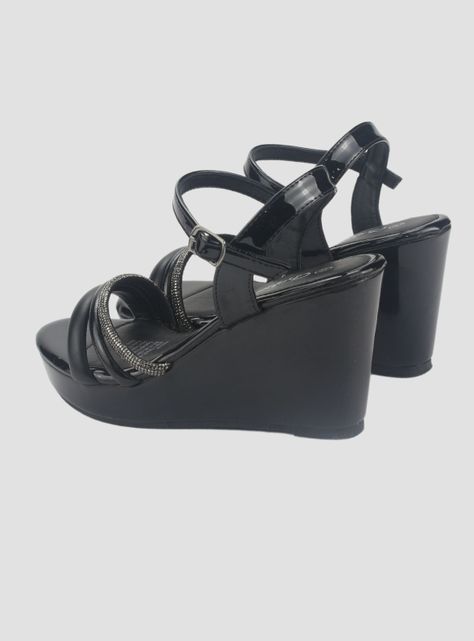 Sandalia Chalada Mujer Como-52 Negro Plataforma-5