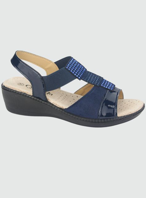 Sandalia Chalada Mujer Lupe-80 Azul Marino Casual-0