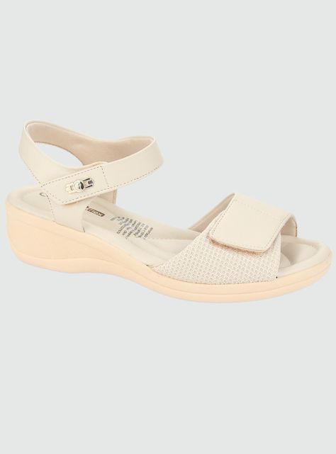 Sandalia Comfortflex Mujer 2388403 Beige Casual-0