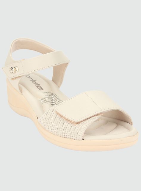 Sandalia Comfortflex Mujer 2388403 Beige Casual-2