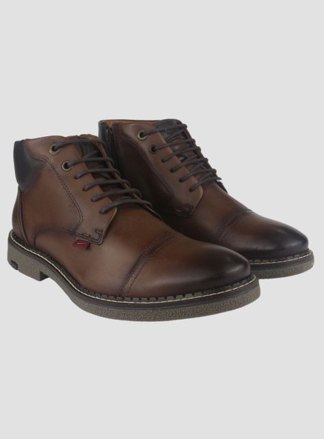 Botin Ferracini Hombre 9721 Almada Café Casual-4