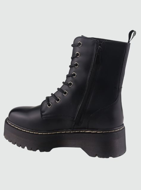 Botin Chalada Mujer Pool-3 Negro Plataforma-1
