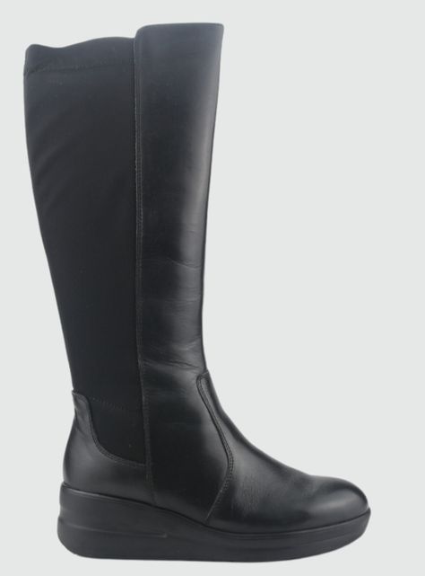 Bota de Cuero Mujer Casual Negro Rocky-0