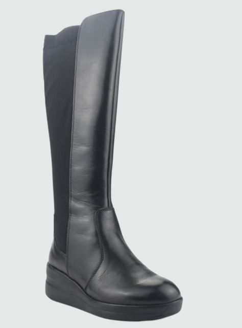 Bota de Cuero Mujer Casual Negro Rocky-2