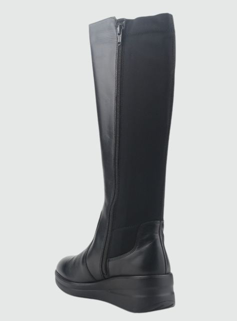 Bota de Cuero Mujer Casual Negro Rocky-3