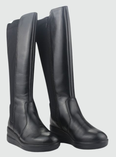 Bota de Cuero Mujer Casual Negro Rocky-4