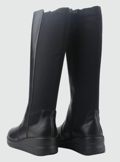Bota de Cuero Mujer Casual Negro Rocky-5