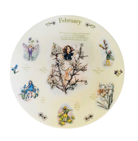 Plato decorativo serie 'Un calendario de hadas de las flores', Febrero, (2002)-0