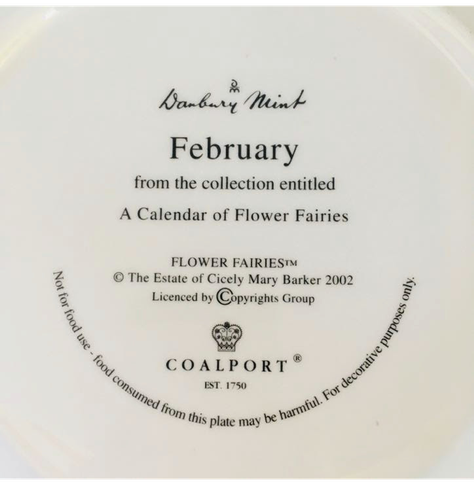 Plato decorativo serie 'Un calendario de hadas de las flores', Febrero, (2002)-1