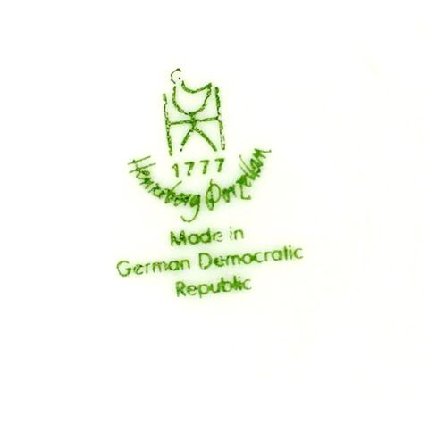 Dúo para Consomé Henneberg Porzellan - República Democrática Alemana (1972-1977)-2