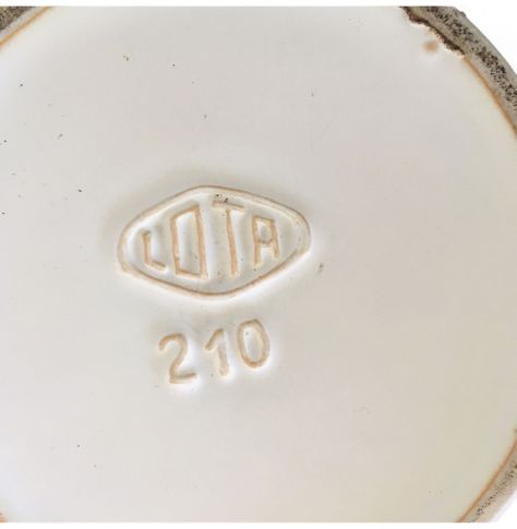Galletero Cerámica de Lota - Blanco y Beige (1936-1951)-2