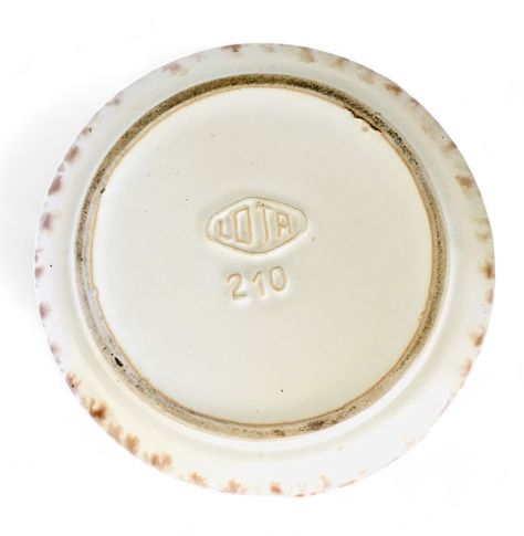 Galletero Cerámica de Lota - Blanco y Beige (1936-1951)-3