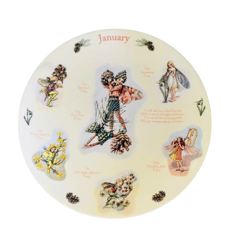 Plato decorativo serie 'Un calendario de hadas de las flores', Enero, (2002)-0