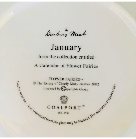 Plato decorativo serie 'Un calendario de hadas de las flores', Enero, (2002)-4
