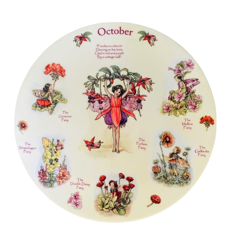 Plato decorativo serie 'Un calendario de hadas de las flores', Octubre, (2002)-0