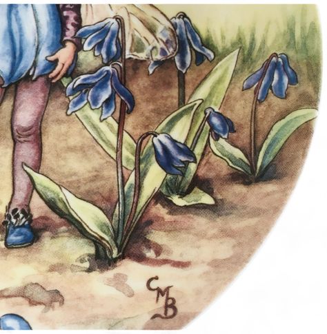 Plato de Colección "The Scilla Fairy" - Border Fine Arts, Inglaterra (1994)-1