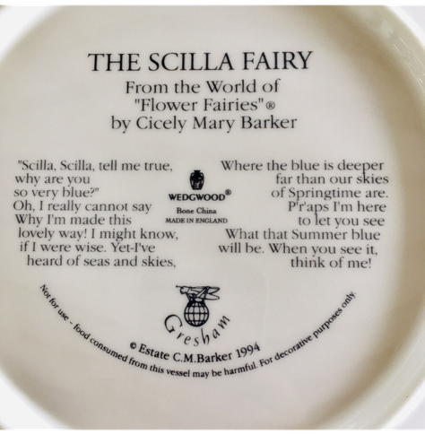 Plato de Colección "The Scilla Fairy" - Border Fine Arts, Inglaterra (1994)-3