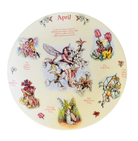 Plato decorativo serie 'Un calendario de hadas de las flores', Abril, (2002)-0