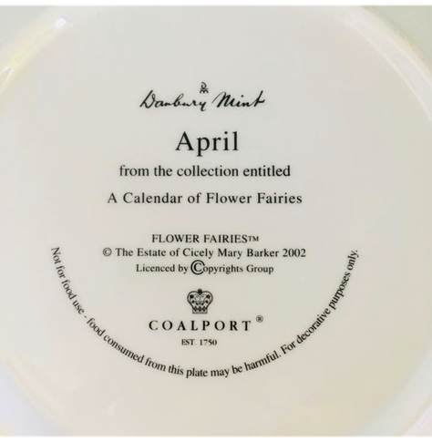 Plato decorativo serie 'Un calendario de hadas de las flores', Abril, (2002)-2