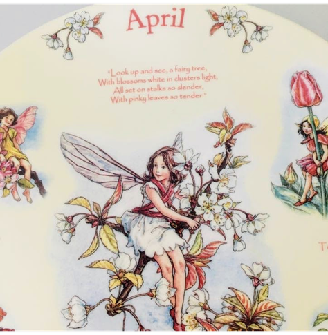 Plato decorativo serie 'Un calendario de hadas de las flores', Abril, (2002)-7