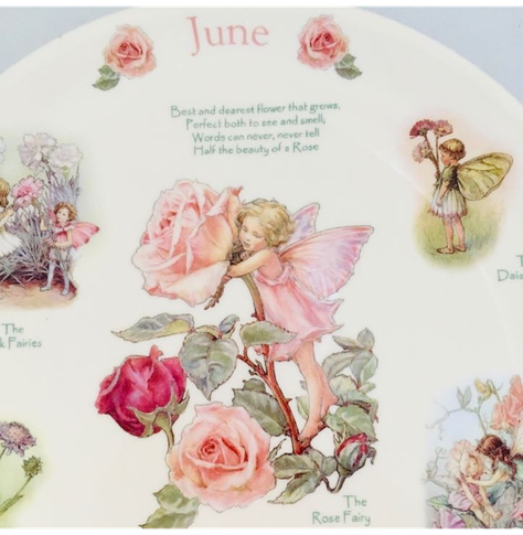 Plato decorativo serie 'Un calendario de hadas de las flores', Junio, (2002)-5