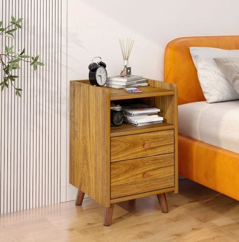 Velador Moderno 2 Tiras 30x40x53cm Hecho Por Melamina Ct039-1